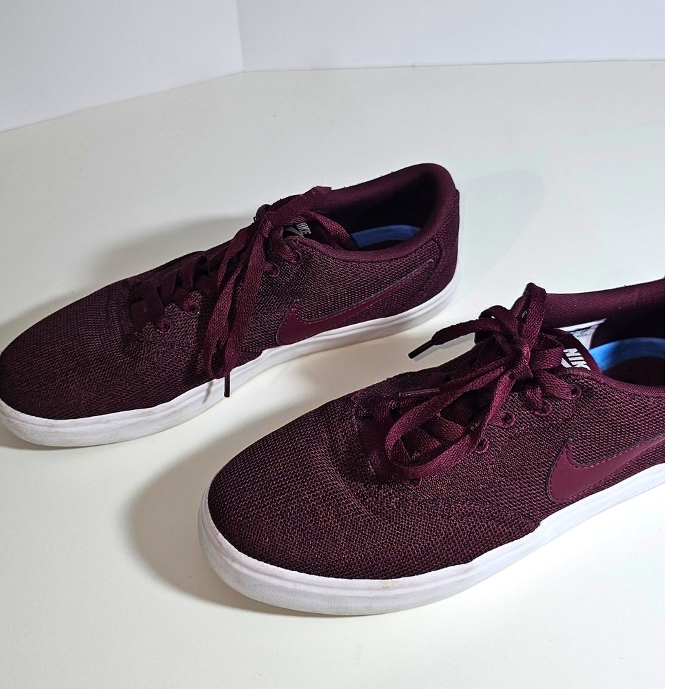 Nike SB Burgundy Mesh Low Top Sneakers Skate Shoes Men Size 10 - Picture 5 of 13